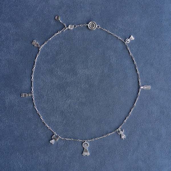 SALE E PEPE Sterling Silver Holiday Necklace SEP-SP01N08-YIN Silver